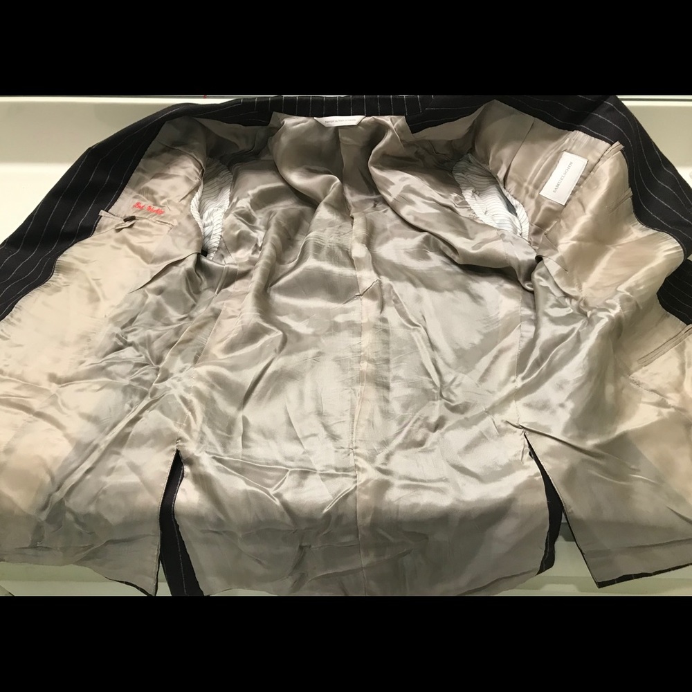 Samuelsohn Brown Stripe Wool Sport Coat Blazer - Picture 11 of 16